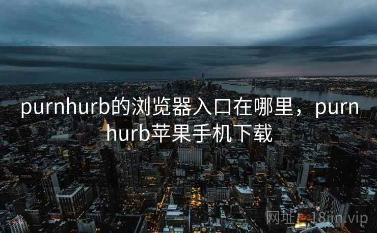 purnhurb的浏览器入口在哪里,purnhurb苹果手机下载